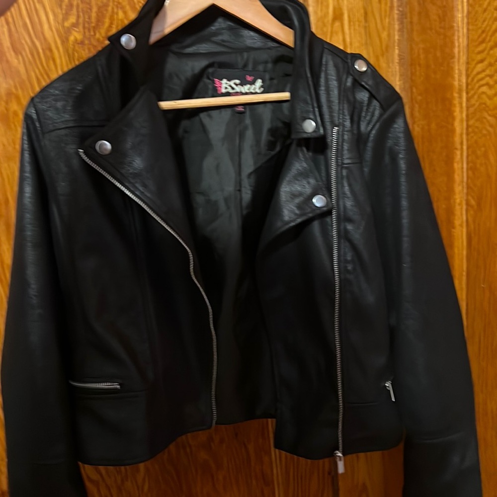 BSweet Faux Leather Jacket